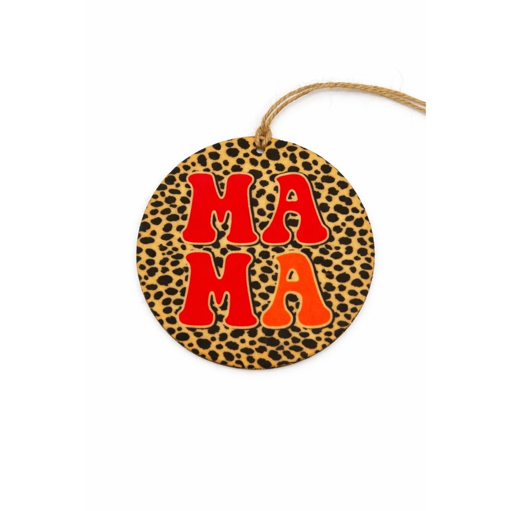 Mama Leopard Print Felt Car Freshie Birds of Paradise Scented Air Freshener Set
